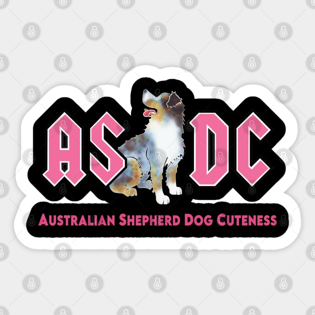 Australian Shepherd Dog Cuteness Sticker by Brash Ideas